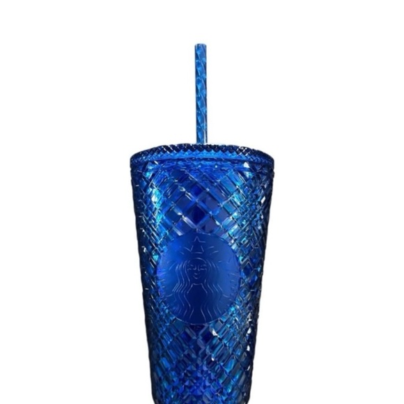 NWT Starbucks Blue Tumbler with Straw - Picture 1 of 4